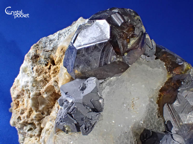 SPHALERITE QUARTZ 閃亜鉛鉱（べっこう亜鉛） 水晶 尾去沢鉱山