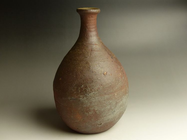 古美術 猫 - 海揚がり備前らっきょ徳利 | 古美術品専門サイト fufufufu.com