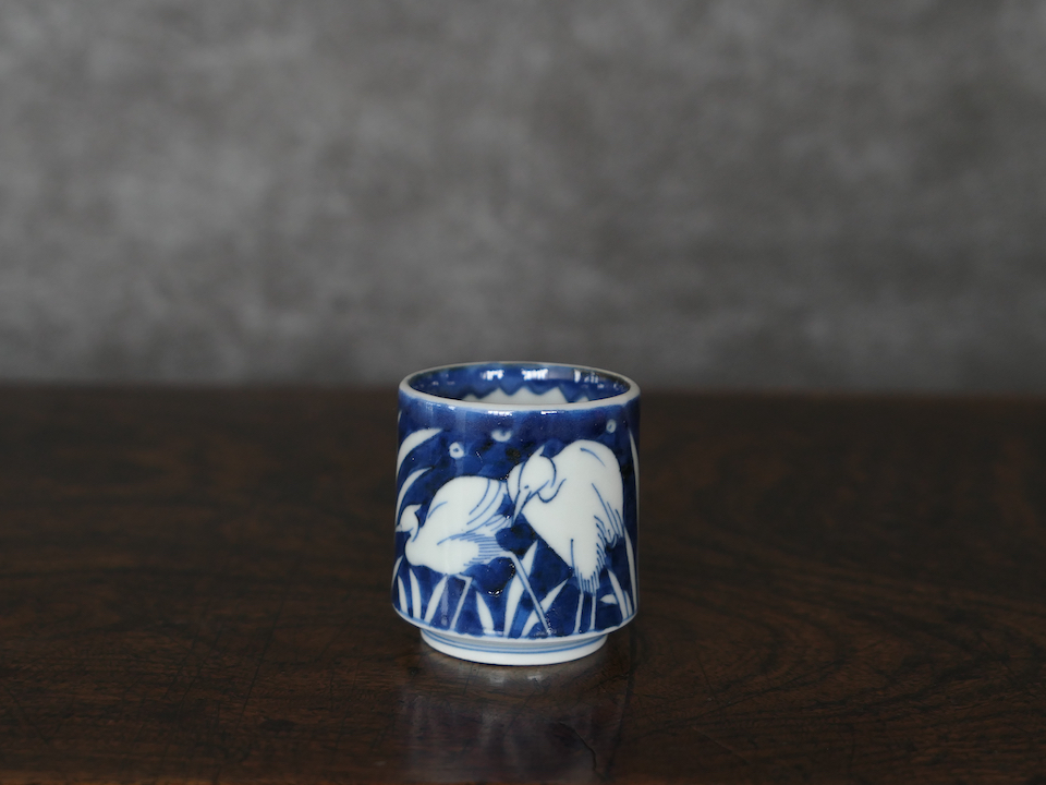 古美術 三樹 - 古伊万里 鷺文覗き猪口 | 古美術品専門サイト fufufufu.com