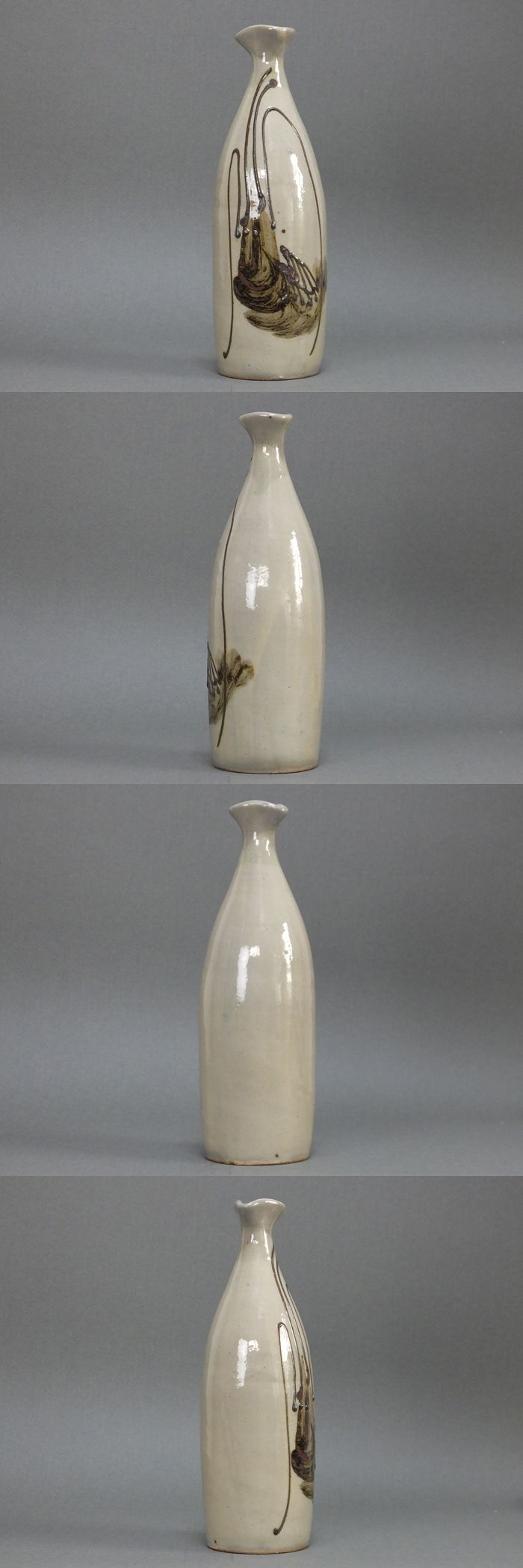 壷□古丹波焼 花瓶 涙艮 徳利 押し葉 花器 一輪挿し 時代物 骨董品□