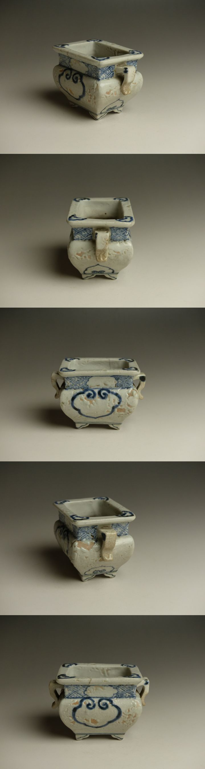 古美術 猫 - 初期伊万里染付耳付香炉 | 古美術品専門サイト fufufufu.com