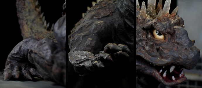 浅井造型】 大怪獣バラン 羽田空港最終防衛線 完成品