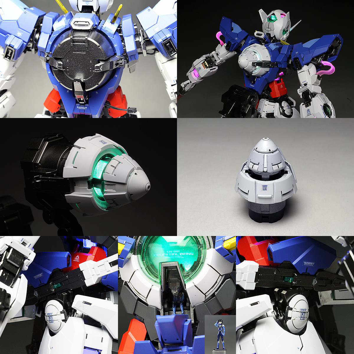 WORK REVIEW] PG 1/60 GUNDAM EXIA LIGHTING MODEL painted build: No