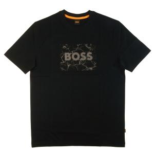 ヒューゴ・ボス Tシャツ 半袖 メンズ コットン Regular fit BOSSロゴ