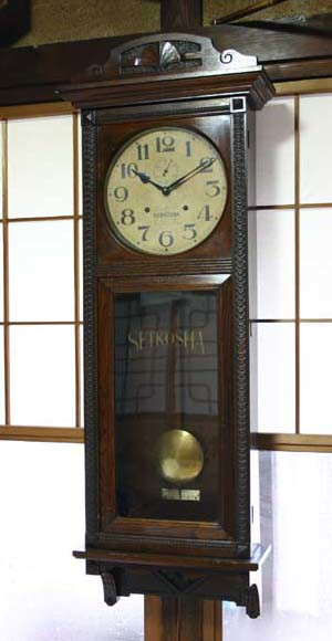 大角形長振 八日巻大形時計 - 精工舎