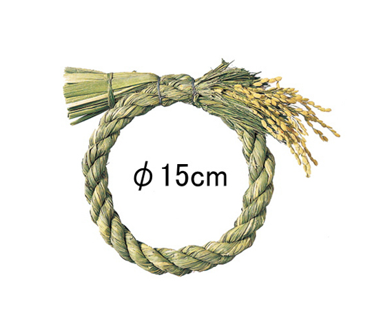 DM稲穂しめ縄リース15cm(NPR144015) | プリザーブドフラワーKnext