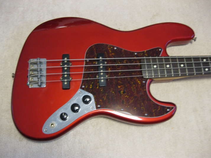 Fernandes Revival Jazz Bass with matching head Rare Color