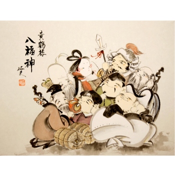 ◇ 水嶋征夫 [ 喜心前進 ] ◇ 日本画・水墨画家