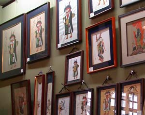 大津絵の店 表装額・額