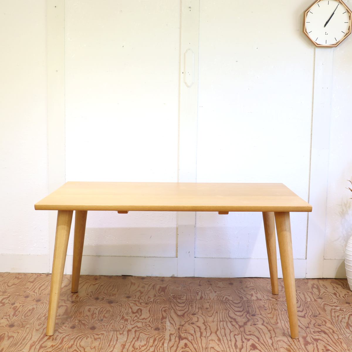 柏木工 ダイニングテーブル オーク無垢材 SA-02 4人掛け コンパクト 中古