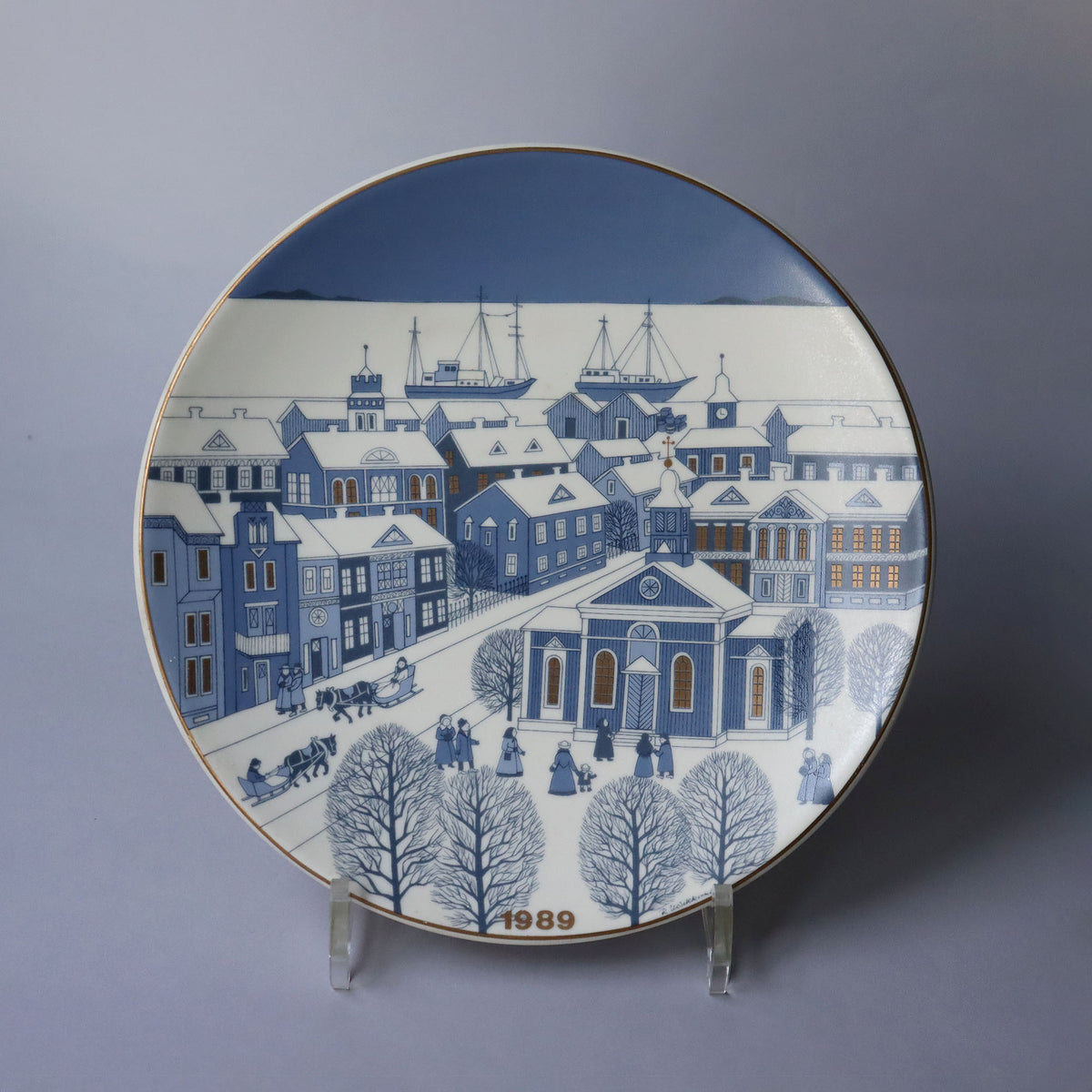 アラビア クリスマスプレート 1989年【ARABIA Christmas plate 1989