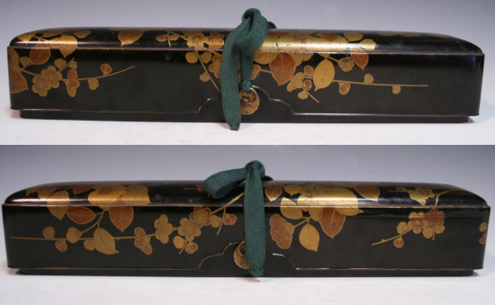 古美術青華堂｜H899 蒔絵・梅椿文文箱（江戸時代）