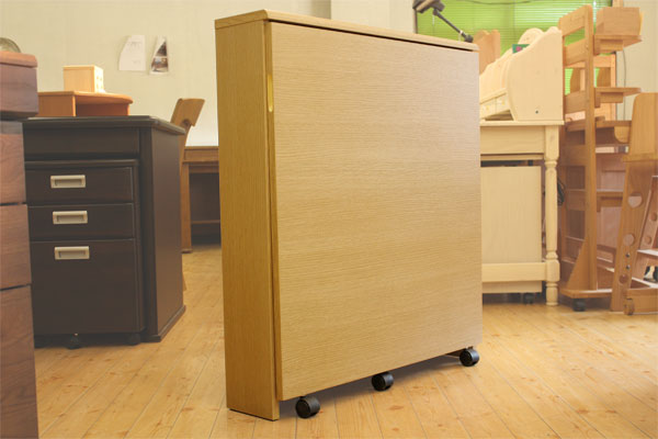 厚さ18cm。省スペース折りたたみ収納デスク【書斎家具通販】