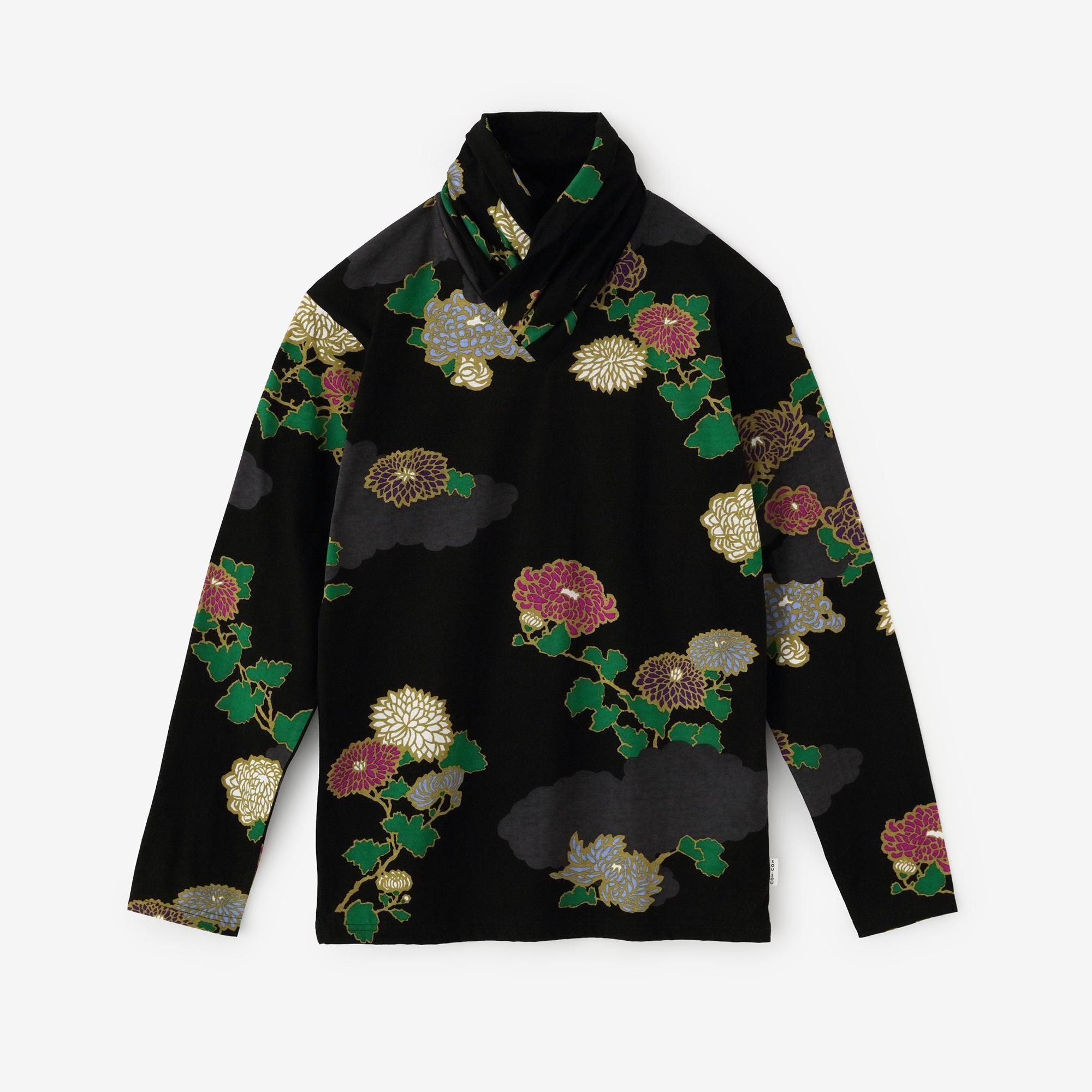 衿巻ジバン／雲取り（くもどり）に菊