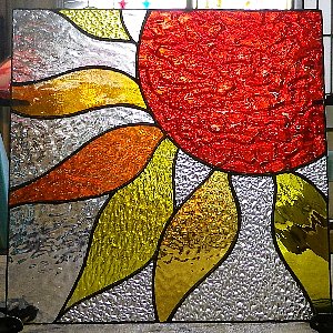 no.168 ステンドグラスパネル 「宇宙」「太陽」「海」