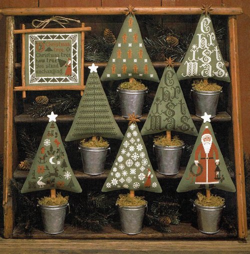 Prairie Schooler Christmas Trees (Book 82) - Cross Stitch Pattern