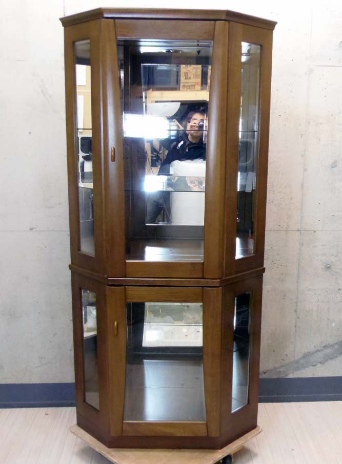 カリモク KARIMOKU】コーナーキャビネット ガラスケース カリモク