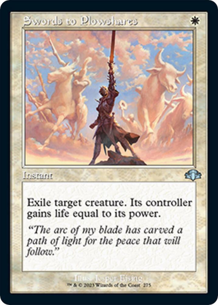 Swords to Plowshares (Retro Frame) - Dominaria Remastered - Magic