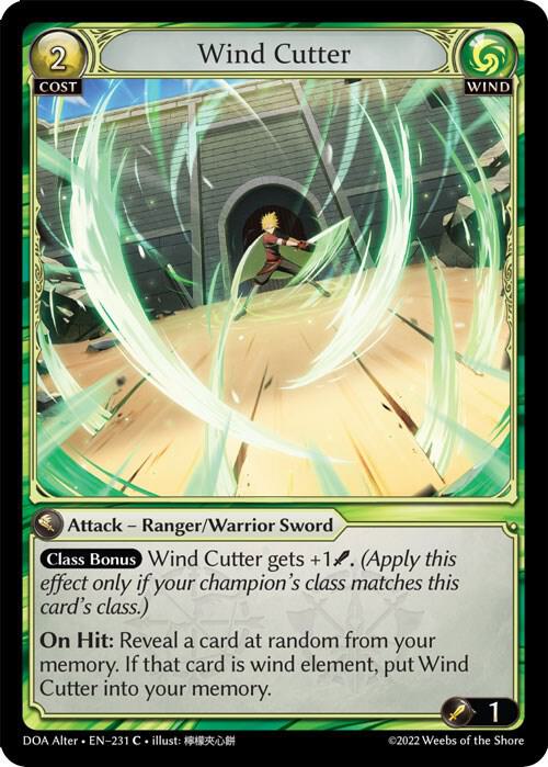 Wind Cutter - Dawn of Ashes Alter Edition - Grand Archive TCG