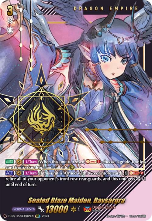 Sealed Blaze Maiden, Bavsargra (SEC) - D-SS12: Triple Drive