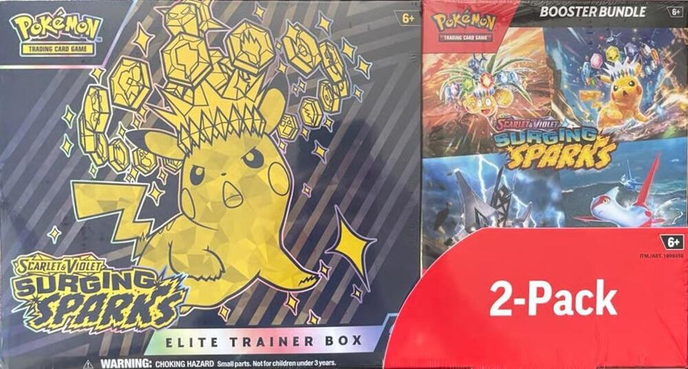 Costco Pokemon Surging Sparks 2-Pack Trainer Box and Booster