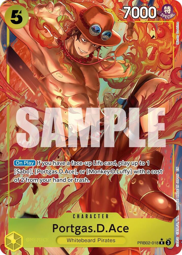 Portgas.D.Ace - PRB02-018 (Alternate Art) - Premium Booster -The