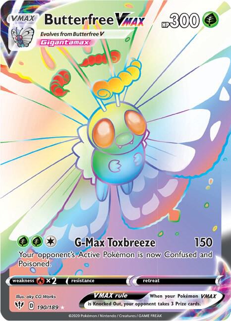 Butterfree VMAX (Secret) - SWSH03: Darkness Ablaze - Pokemon