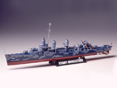 1/350 アメリカ海軍駆逐艦 DD445 フレッチャー: スケールモデル
