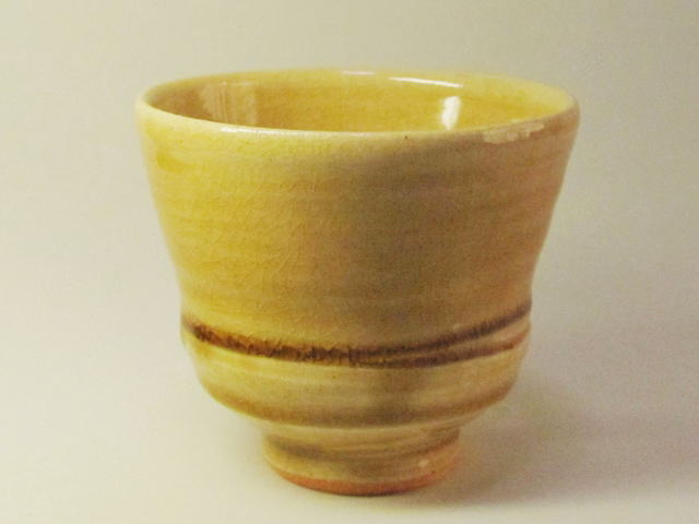黄瀬戸湯呑み茶碗（茶花）の詳細／陶器販売のたぬき窯