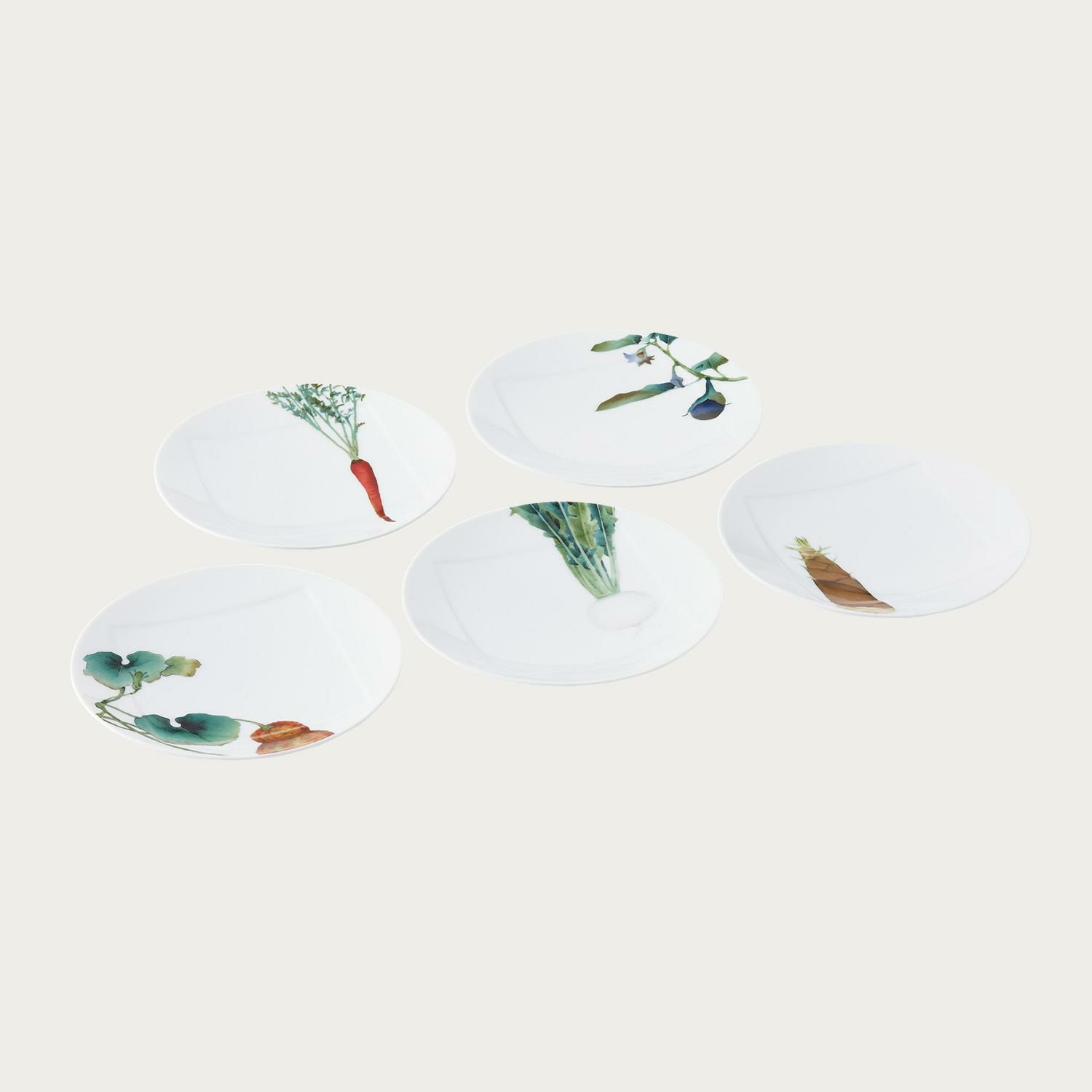 あづまの路 15.5cmプレートセット(5枚)(絵変り) | ノリタケ食器公式