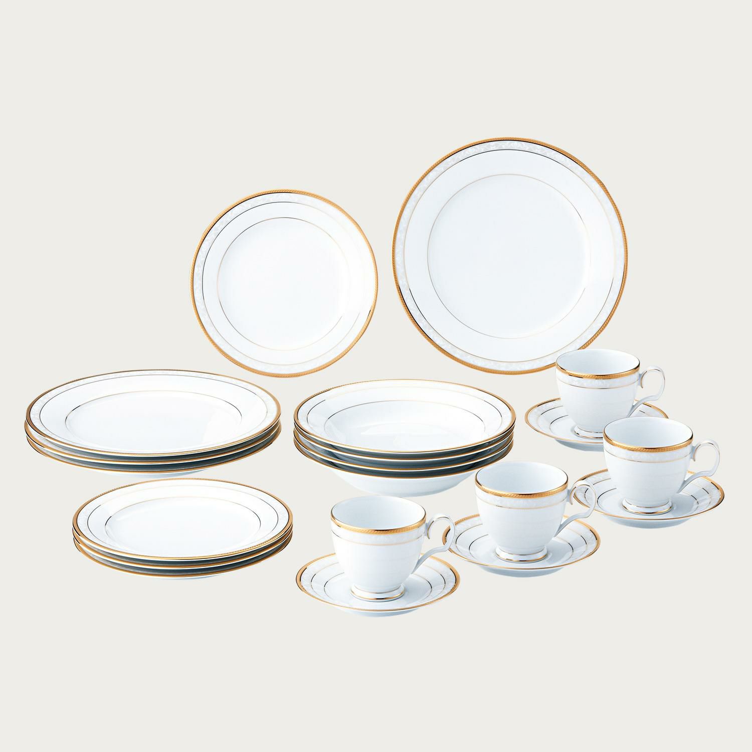 □特別価格□ ハンプシャーゴールド 20pcセット | ノリタケ食器公式