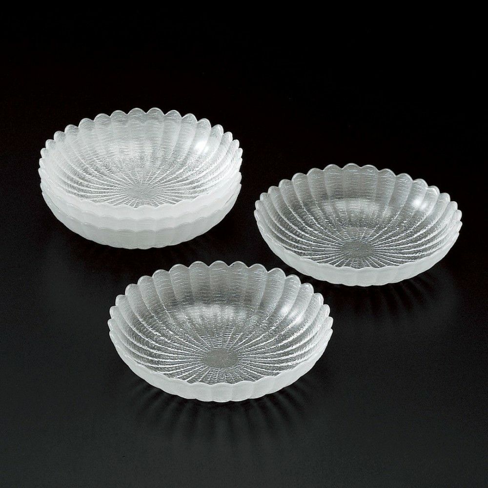 菊の香（きくのか）_ガラス 菊の香 銘々皿〈5枚〉 |皿や鉢など和食器の