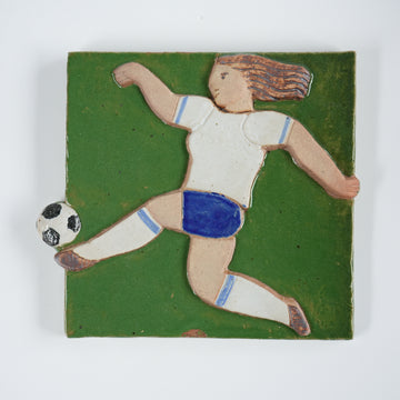 希少 リサ・ラーソン 女子サッカー（Damfotboll）の陶板 箱付き | 北欧