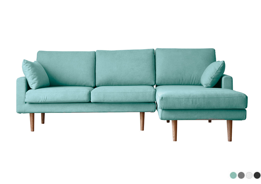 レオ カウチソファ LIGHT BLUE(W214×D156×H82cm)税込￥208,000