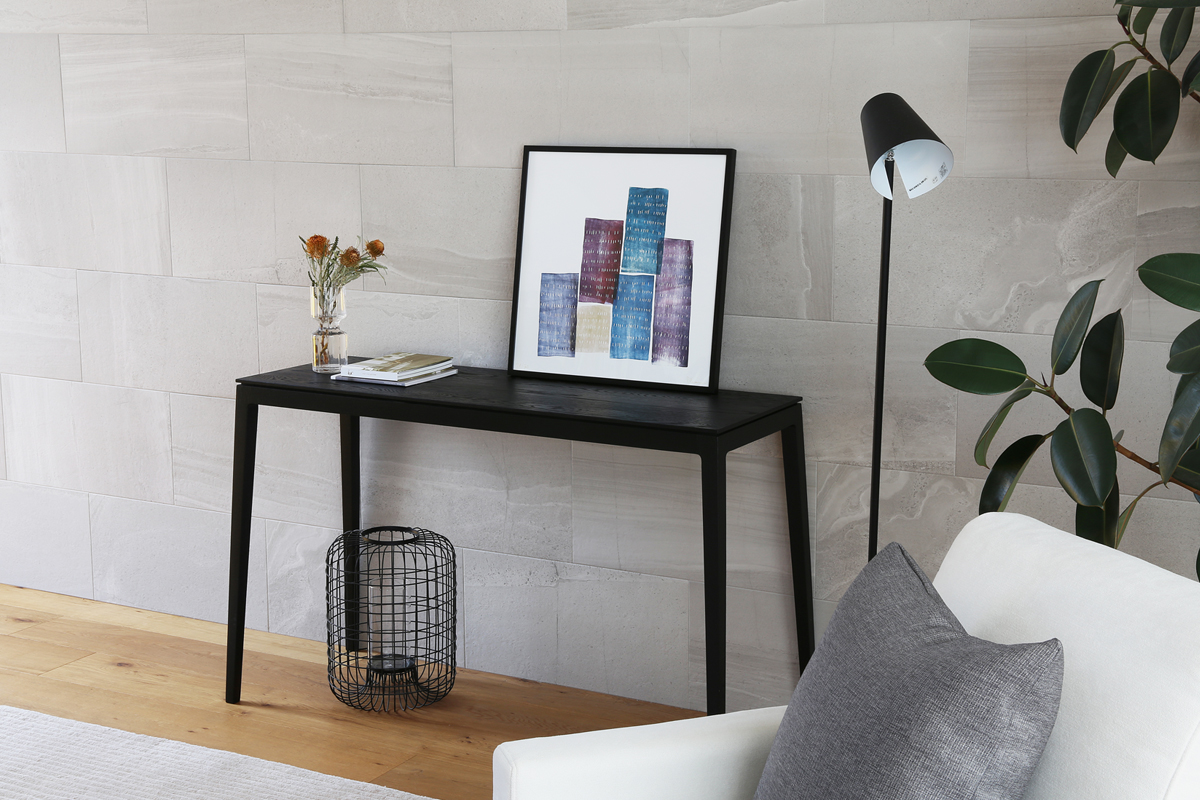 モル コンソールテーブル BLACK (サイズオーダー可)(W90~120×D40×H75cm