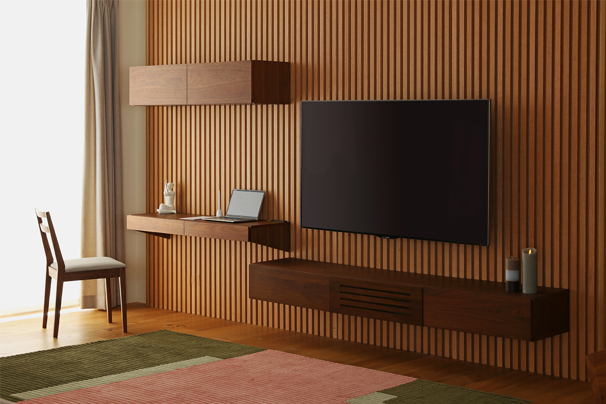 ウィトー TVボード 引き出しタイプ WALNUT(W120~240×D37×H22cm)税込