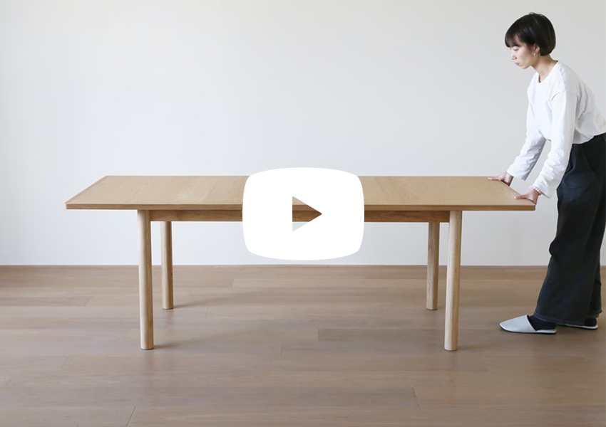 オープ 伸長式ダイニングテーブル OAK(W140～180/W160〜200×D85×H71cm