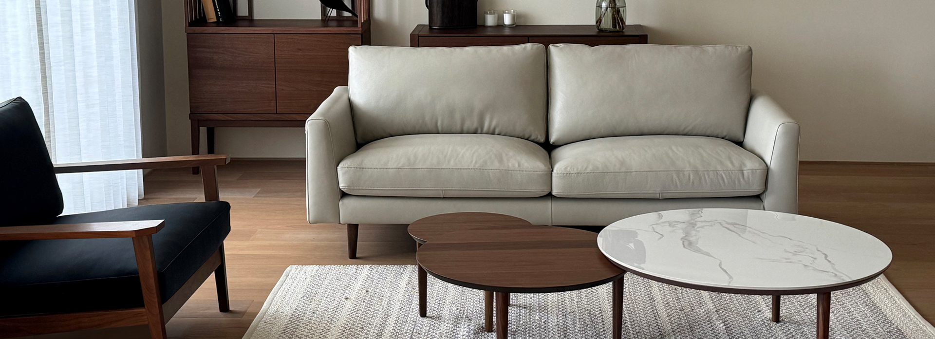 セラムソファ 2.5人掛け GRAY (W165×D86×H82×SH42cm)税込￥228,000