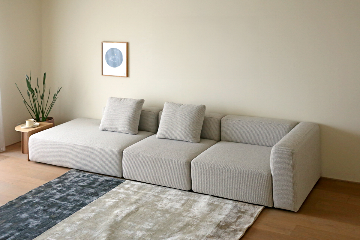 スモワ ソファ 2人掛け 右背もたれ BEIGE (W135×D90×H82cm)税込