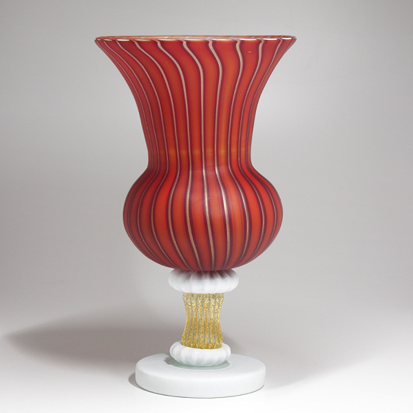 藤田喬平『手吹ヴェニス花瓶』 - 瀧屋美術 鎌倉の美術品専門店 販売・買取