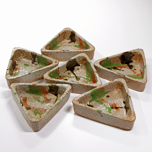 河井 寛次郎『三色皿』共箱 民藝 - 瀧屋美術 -鎌倉の美術品専門店 販売