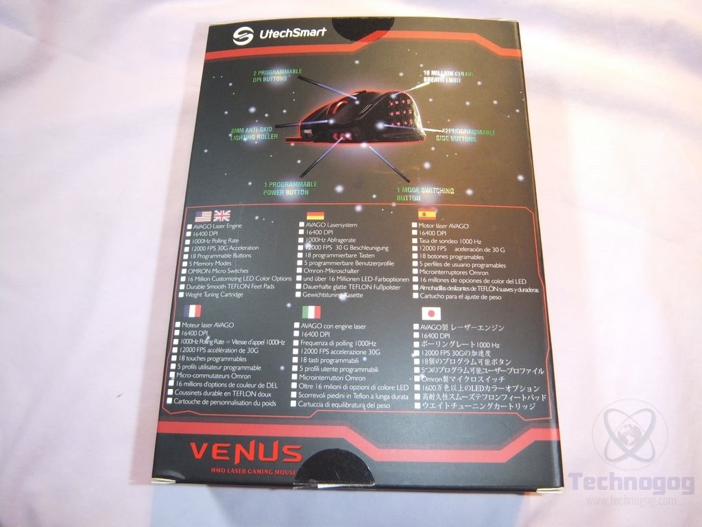 Review of UtechSmart Venus 16400 DPI Laser MMO Gaming Mouse