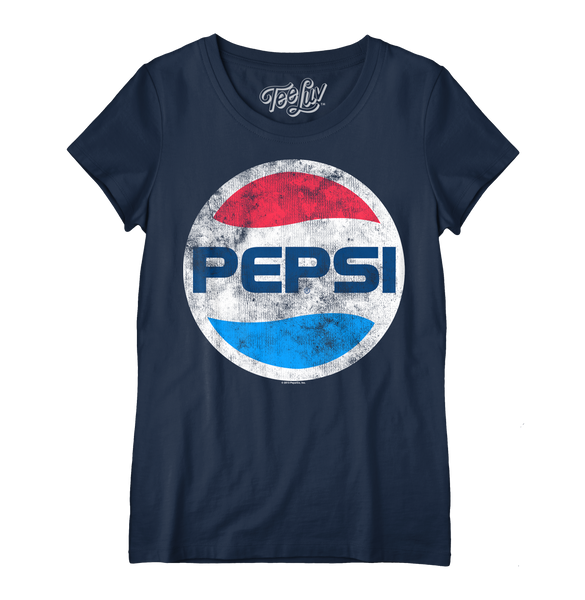 Women's Pepsi Logo Scoopneck T-Shirt - Navy – Tee Luv