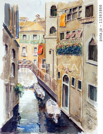 イタリアの世界遺産・ベニスのスケッチ ベニス イタリアのスケッチ