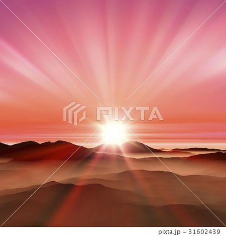 日の出のイラスト素材 [31602439] - PIXTA