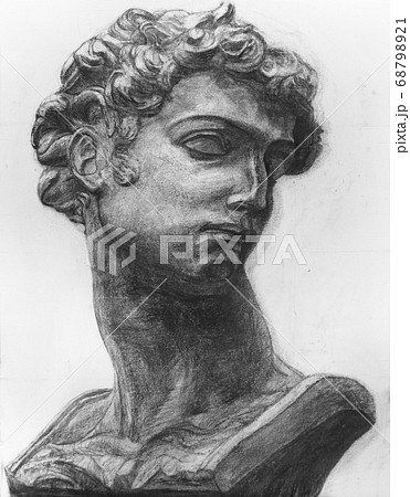 木炭による石膏デッサンのイラスト素材 [68798921] - PIXTA