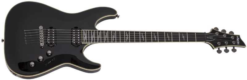 Schecter C-1 Blackjack Series Electric Guitar, Gloss Black 2560