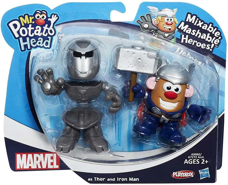 Marvel Playskool Mixable, Mashable Heroes Iron Man Thor Mr. Potato