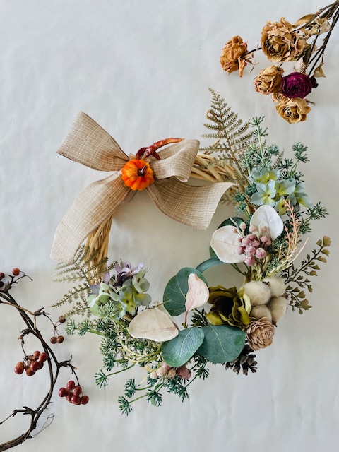 ハンドメイドリース制作エピソード【1年中飾れるナチュラルグリーン