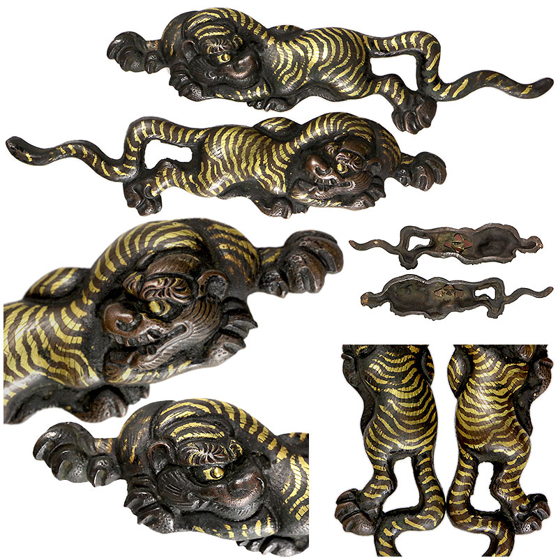 日本刀の大目貫｜赤銅地虎図｜日本刀専門店・東京【十拳】